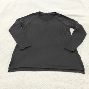Banana Republic Shirt Womens Large Black Knit V Neck Stretch Lightweight